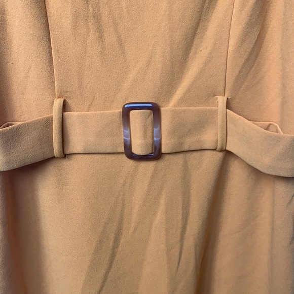 $25/2 B.Darlin Mustard Bodycon Belted Midi Dress Sheath NWT - Picture 6 of 9